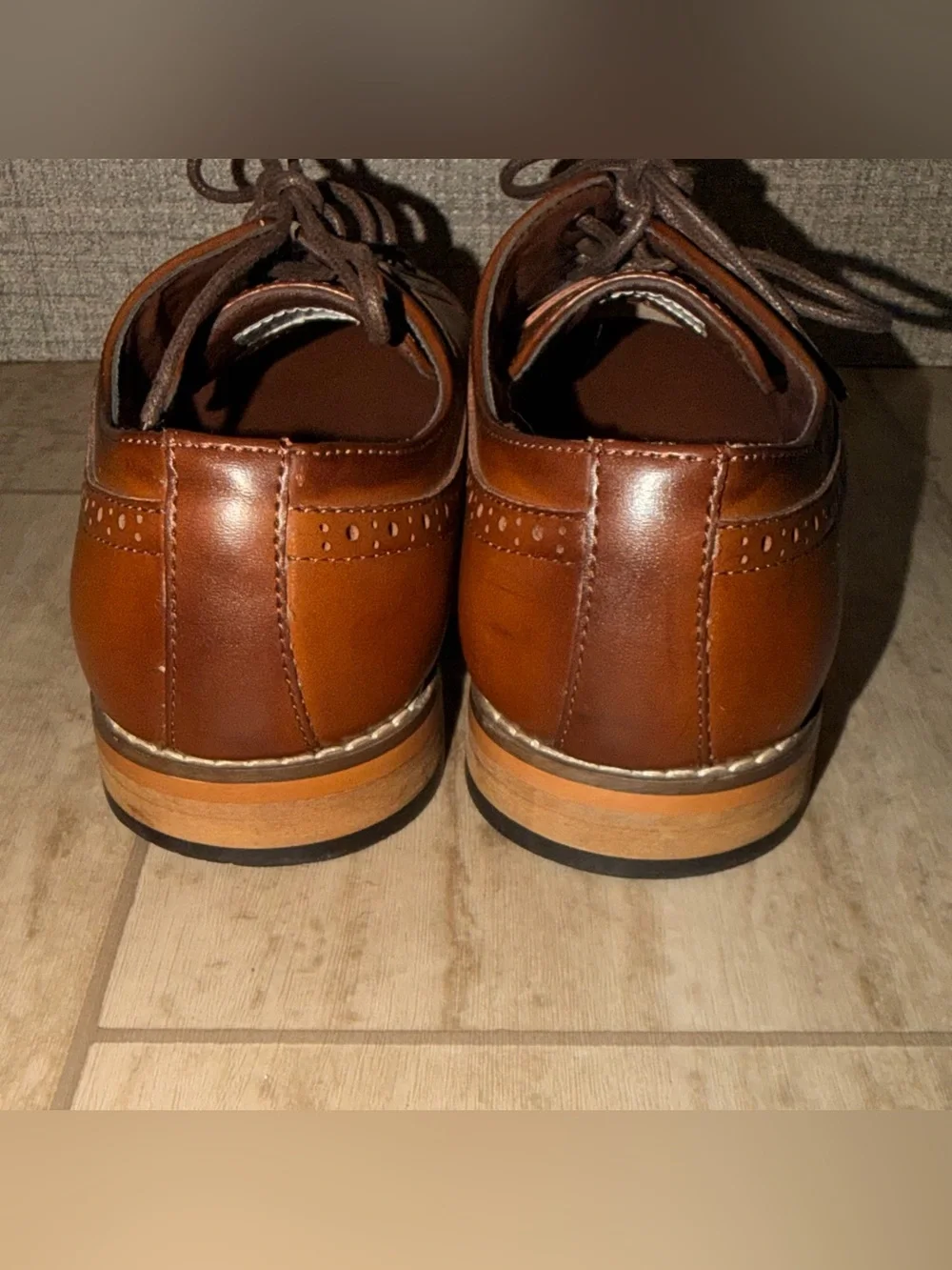 Stacy Adams Men’s Dickinson Cap-Toe Oxford Brown Shoes Size 4M